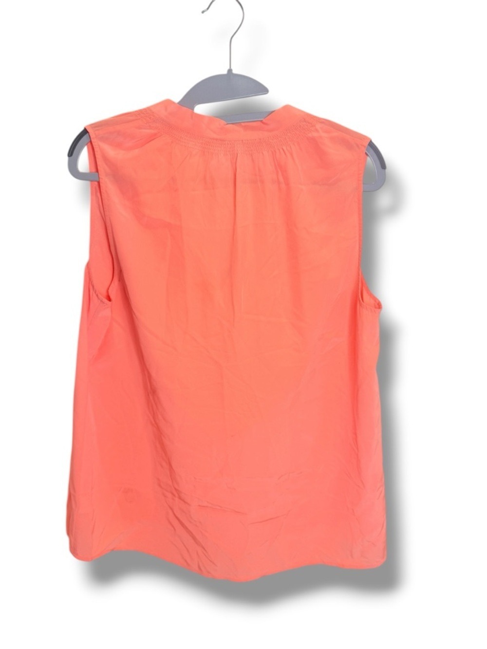 Lilly Pulitzer Dahlia Sleeveless Silk Tie Neck Blouse Peach Large - Picture 2 of 3
